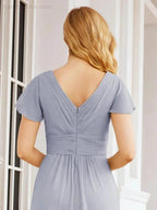 Numbersea Formal Prom Gowns for Mother of The Bride Cap Sleeves Bridesmaid Dress 28047