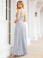 Numbersea Crisscross Halter Bridesmaid Dresses for Party Wedding Evening Prom Maxi Ball Gowns 28053