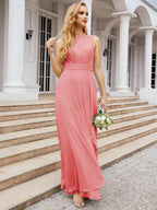 Numbersea Bridesmaid Dresses for Wedding Ruffles Long Formal Prom Gowns 28039