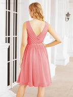 Numbersea Homecoming Dresses Knee Length Skirt V Back 28062