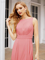 Numbersea Bridesmaid Dresses for Wedding Ruffles Long Formal Prom Gowns 28039