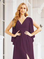 Numbersea Bridesmaid Dresses with Split for Wedding Party Flutter Sleeves 28045