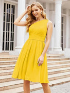Numbersea Homecoming Dress One Shoulder Pleated Short Formal Prom Gowns 28046