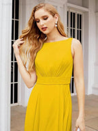 Numbersea Bridesmaid Dresses for Wedding Ruffles Long Formal Prom Gowns 28039