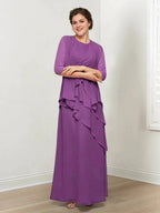 A-Line/Princess Mother of the Bride Dresses with Ruffles & Jacket