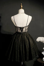 Chic Lace Spaghetti Straps Tulle Short Homecoming Dresses