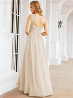Numbersea One Shoulder Bridesmaid Dresses Long Maxi Formal Evening Party Prom Gowns 28061