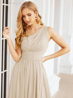 Numbersea One Shoulder Bridesmaid Dresses Long Maxi Formal Evening Party Prom Gowns 28061
