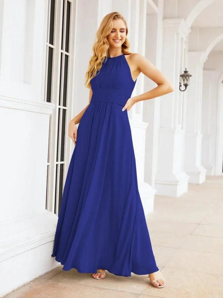 Numbersea Keyhole Bridesmaid Dresses Sleeveless Formal Evening Party Prom Gowns 28043