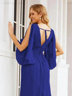 Numbersea Bridesmaid Dresses with Split for Wedding Party Flutter Sleeves 28045