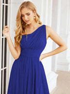 Numbersea One Shoulder Bridesmaid Dresses Long Maxi Formal Evening Party Prom Gowns 28061