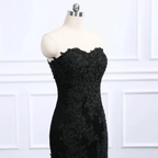 Sweetheart Neckline Black Mermaid Wedding Dress Y1776