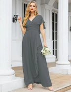 Numbersea Bridesmaid Dresses Backless Formal Prom Gowns for Evening Party Mother of The Bride Dress 28040