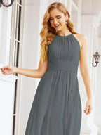 Numbersea Keyhole Bridesmaid Dresses Sleeveless Formal Evening Party Prom Gowns 28043