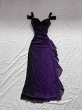 Shiny Ombre Purple Chiffon Long Prom Dress Evening Dress Y7488
