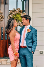 Spaghetti Straps V Neck Homecoming Dress Mini Dress Y2257