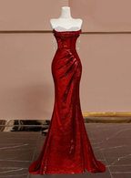 Sparkly Mermaid Sequins Sweetheart Prom Dress Evening Dress Y7612