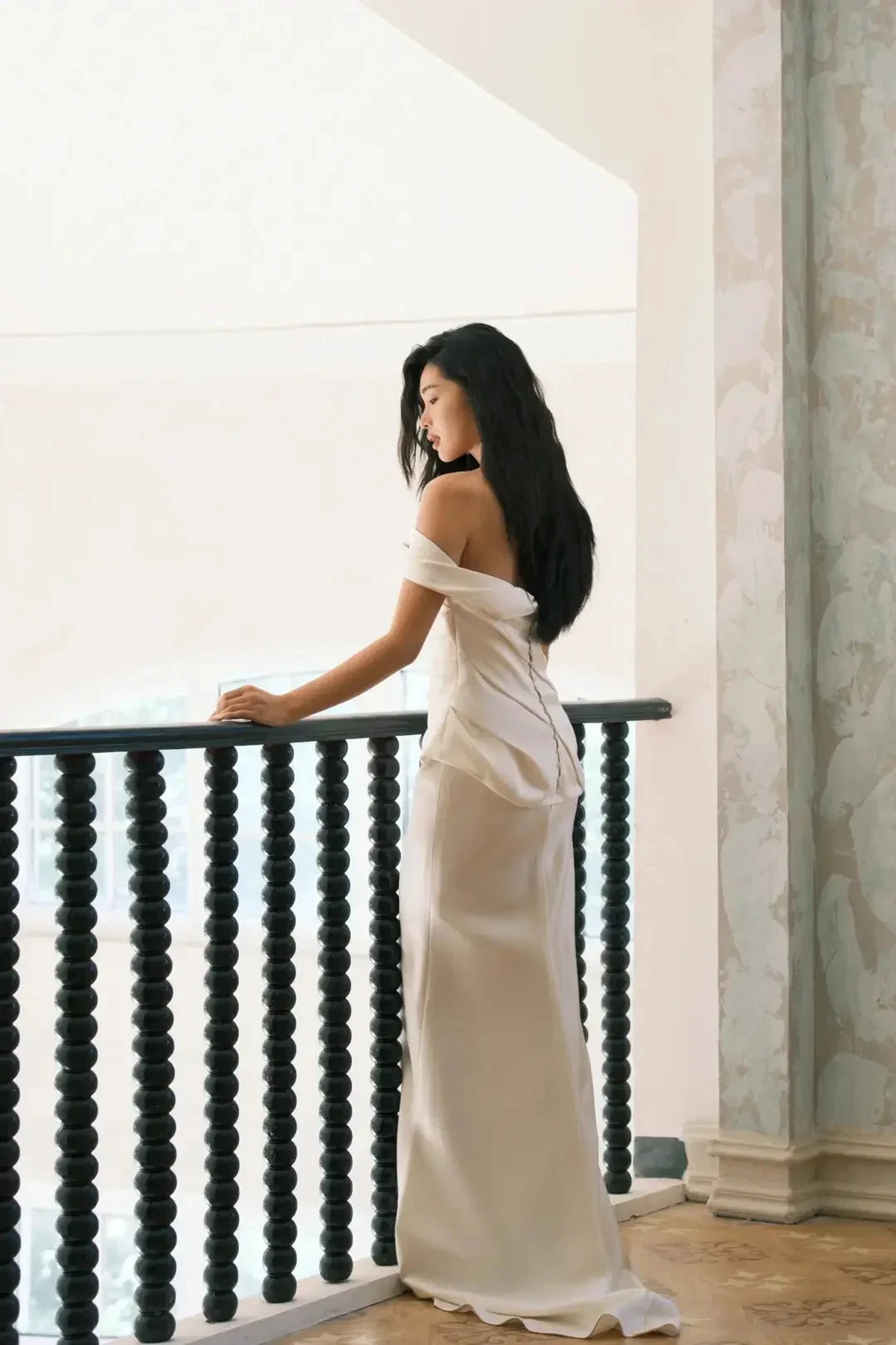 Charming Off Thes Satin Mermaid Evening Dress,White Prom Dress Wedding Dress Y8592