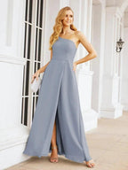 Numbersea Women's One Shoulder Formal Prom Gowns for Mother of The Bride Side Slit Bridesmaid Dresses 28052
