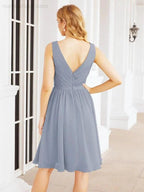 Numbersea Homecoming Dresses Knee Length Skirt V Back 28062