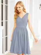 Numbersea Homecoming Dresses Knee Length Skirt V Back 28062