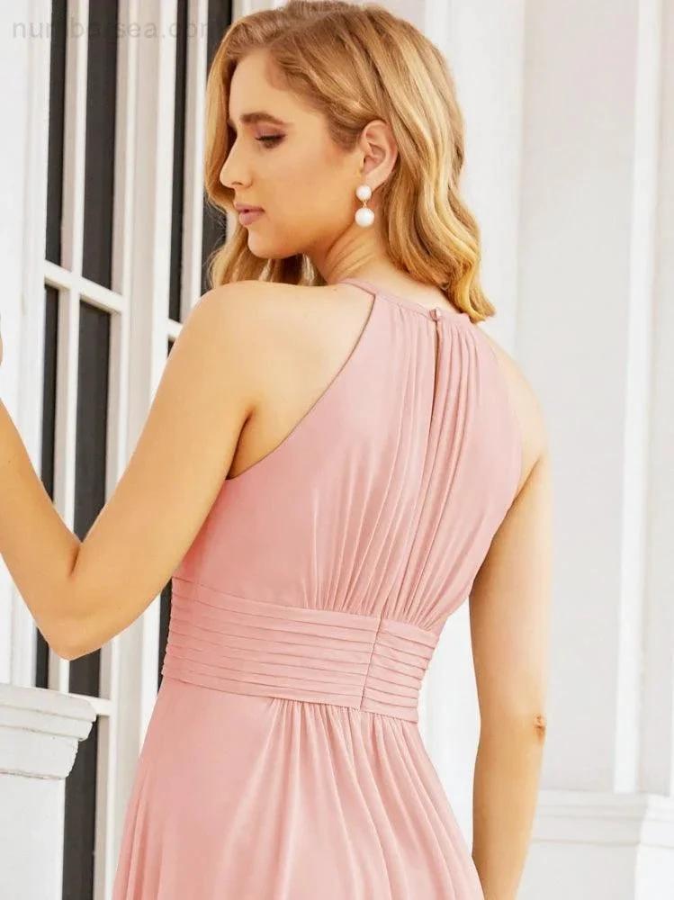 Numbersea Keyhole Bridesmaid Dresses Sleeveless Formal Evening Party Prom Gowns 28043