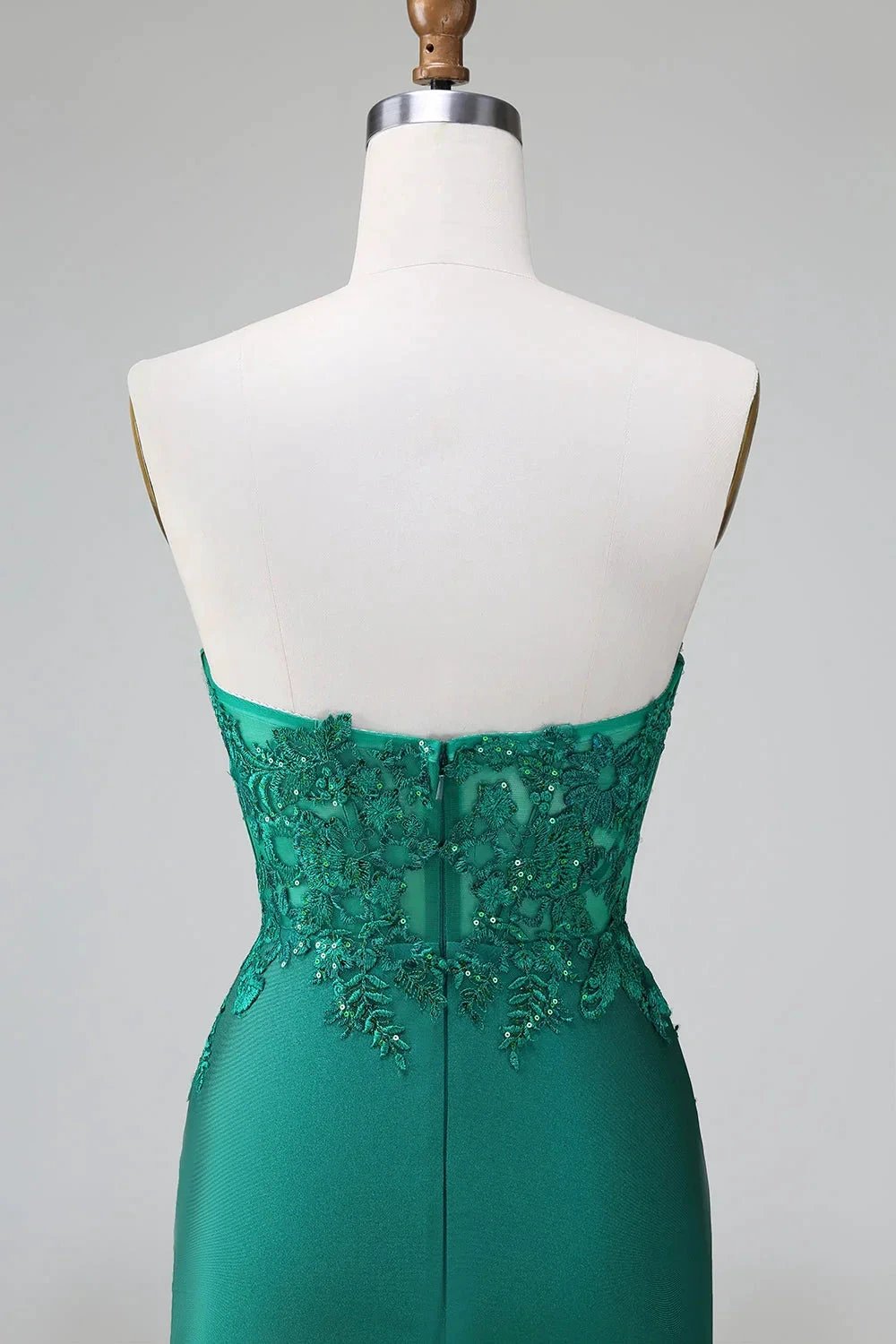 Classy Dark Green Bodycon Strapless Pleated Short Homecoming Dress with Beading