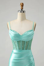 Gold Corset Short Homecoming Dress with Lace Up Back