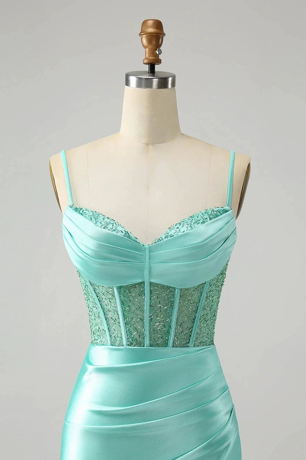 Gold Corset Short Homecoming Dress with Lace Up Back