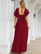 Numbersea Bridesmaid Dresses Backless Formal Prom Gowns for Evening Party Mother of The Bride Dress 28040