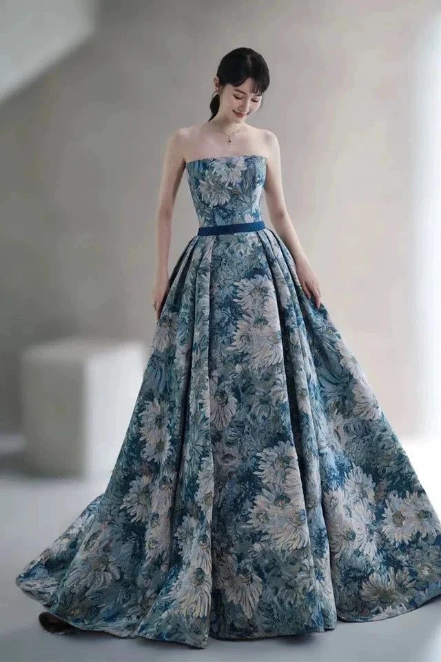 New Style Detachable Sleeve Long Prom Dress Unique Formal Evening Dress Y6081