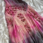 Gorgeous Spaghetti Straps Chiffon Beaded Evening Dress Mermaid Prom Dress Y8222