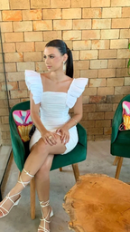 White Homecoming Dress with Pleated Sexy White Cocktail Dress Y2146