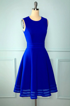 Cute Royal Blue Short Homecoming Dress 8th Graduation Dress Y672