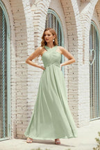 Halter Bridesmaid Dresses Formal Cocktail Prom Gown 28015