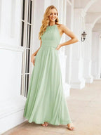 Numbersea Keyhole Bridesmaid Dresses Sleeveless Formal Evening Party Prom Gowns 28043