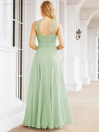 Numbersea Crisscross Halter Bridesmaid Dresses for Party Wedding Evening Prom Maxi Ball Gowns 28053