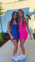 Lovely Spaghetti Straps Short Homecoming Dress Party Dress Y1911