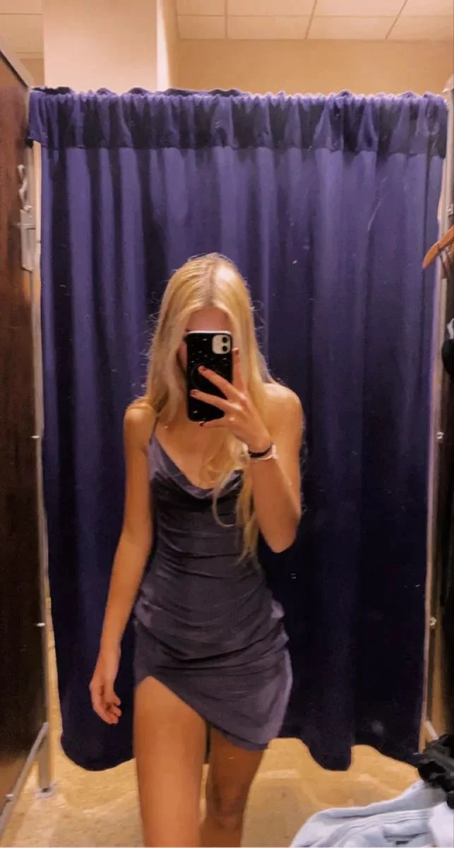 purple satin homecoming dress night outfit dress Y2962