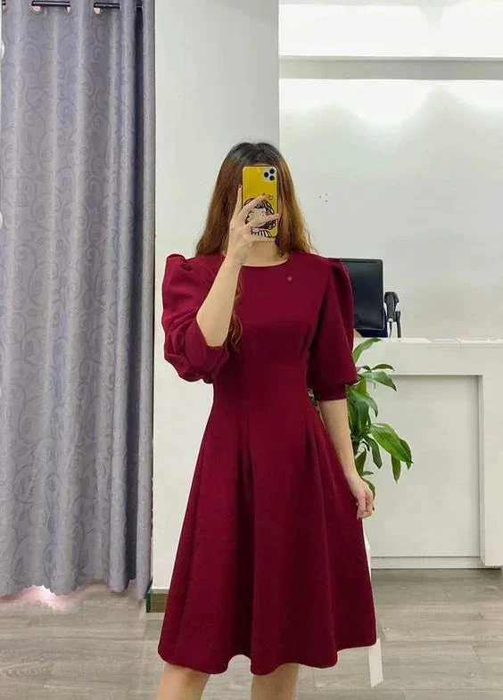 Simple Pure Color A-line Party Dress Homecoming Dress Y6064