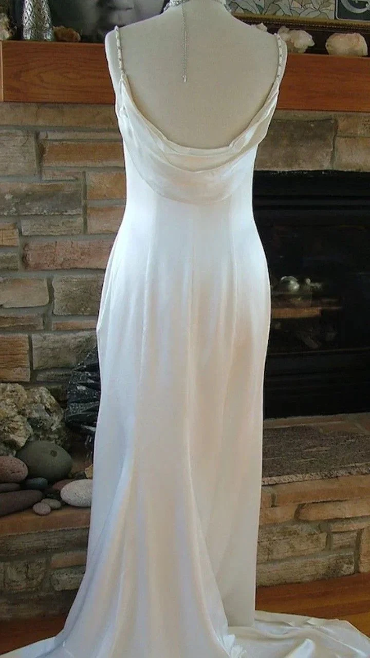 Sparkle White Long Wedding Dress,Wedding Guest Dress Y4399