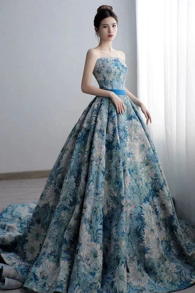 New Style Detachable Sleeve Long Prom Dress Unique Formal Evening Dress Y6081