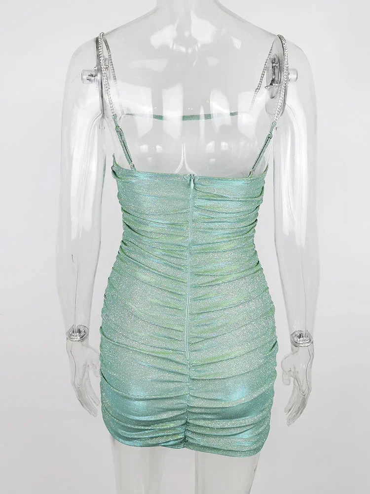 Sexy Shiny Dress Short Homecoming Dress Y1908
