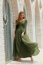 Numbersea Bridesmaid Dress Chiffon Formal Party Dress Evening Dress 28016