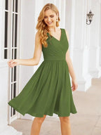 Numbersea Homecoming Dresses Knee Length Skirt V Back 28062