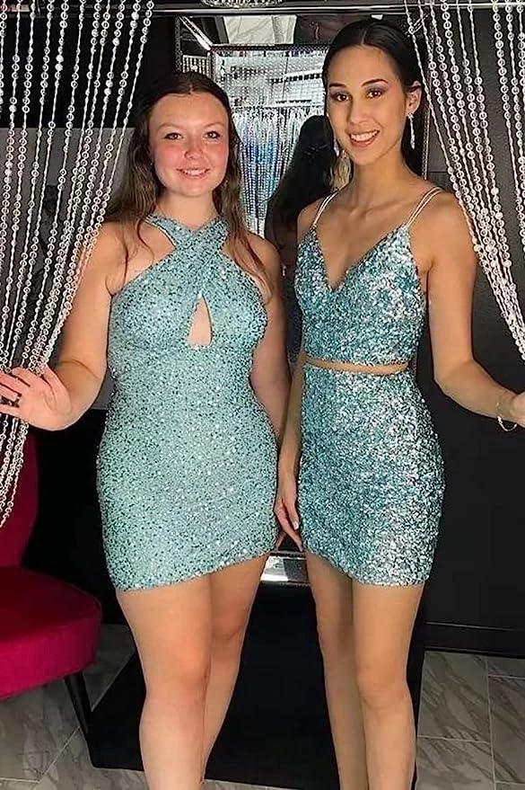 Halter Homecoming Dresses Short Prom Dresses for Teens SYH75