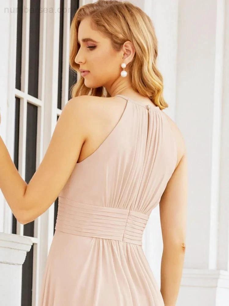 Numbersea Keyhole Bridesmaid Dresses Sleeveless Formal Evening Party Prom Gowns 28043