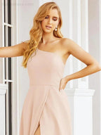Numbersea Women's One Shoulder Formal Prom Gowns for Mother of The Bride Side Slit Bridesmaid Dresses 28052