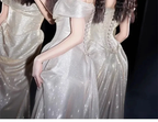 Shiny Off The Shoulder Mermaid Prom Dress Long Evening Dress Y8185