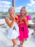 Chic White A-line Homecoming Dress Beach Outfit Dress Y2790